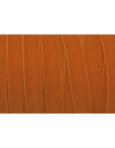 1m Ruban velours élastique plat largeur 10mm orange 2