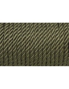 50cm Cordon nylon mouliné 5mm vert kaki clair