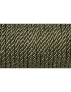 50cm Cordon nylon mouliné 5mm vert kaki clair 2