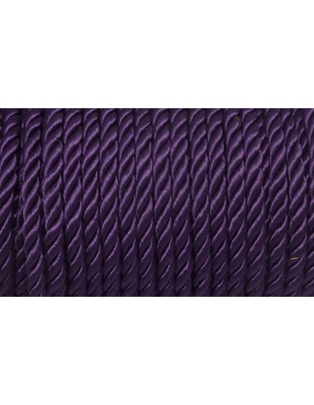 50cm Cordon nylon mouliné 5mm violet