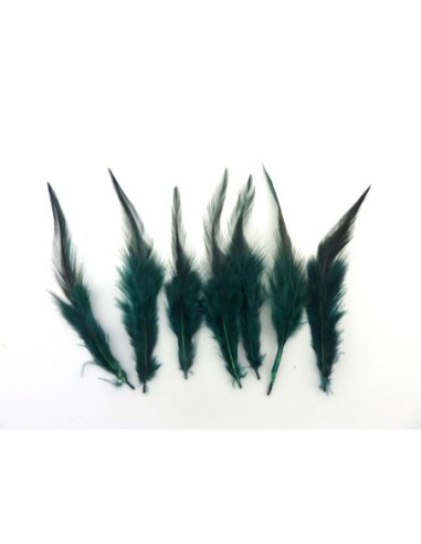 Plume verte pour la customisation de chapeau