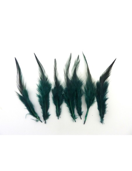 Plume verte pour la customisation de chapeau