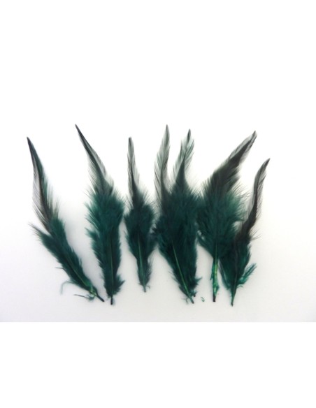 Plume verte pour la création de bijoux