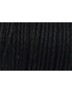 R-1m de Cordon cuir rond tressé 2,5mm de couleur noir mat