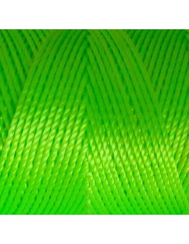Fil nylon mouliné vert fluo 0,8mm pour création DIY