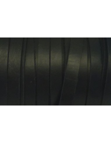R-1m Cuir plat largeur 7mm de couleur noir -...