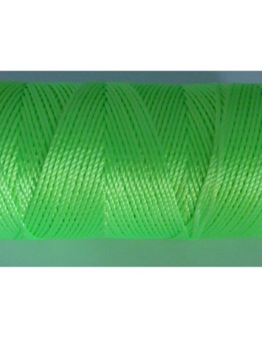 Fil nylon mouliné vert fluo pour création bracelet