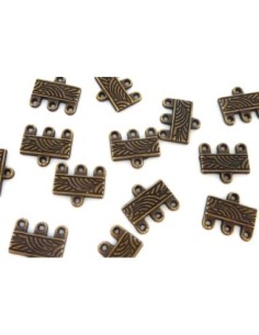 Embout multi rang en métal de couleur bronze pour 3 fils 1mm