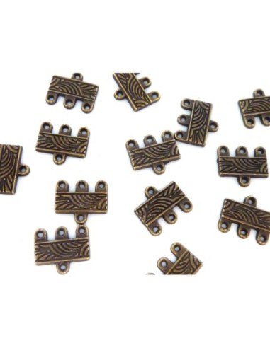 Multi-rang en métal de couleur bronze pour 3 fils 1mm
