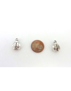R-20 breloques coccinelle 15mm en métal argenté 2