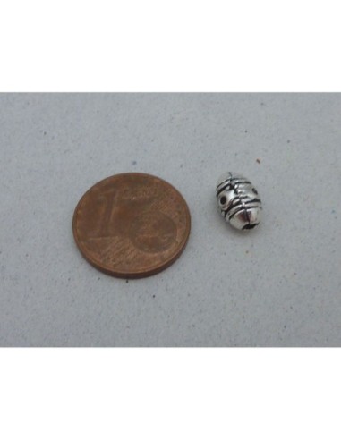 20 Perles connecteur 5,9mm tube, olive gravé de...