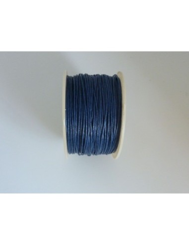 Coton ciré bleu pour macramé