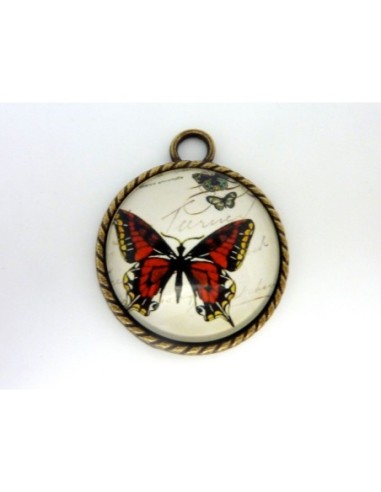 R-Grand Support cabochon pendentif 40,7mm rond...