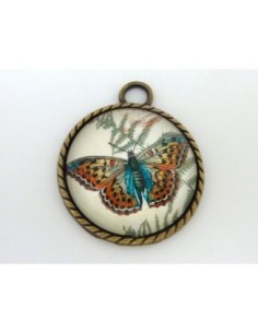 R-Grand Support cabochon pendentif 40,7mm rond en métal... 2