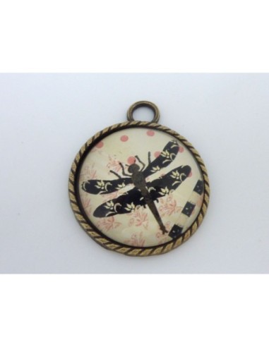 R-Grand Support cabochon pendentif 40,7mm rond...