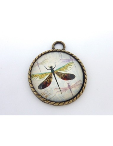 R-Grand Support cabochon pendentif 40,7mm rond...