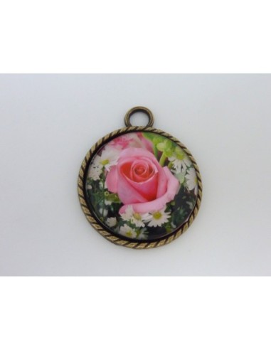 R-Grand Support cabochon pendentif 40,7mm rond...