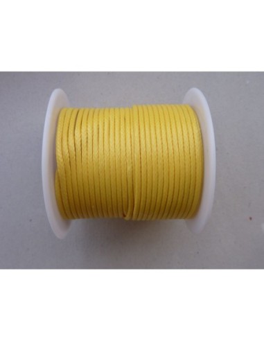 4 m de fil coton ciré 1,5mm jaune poussin