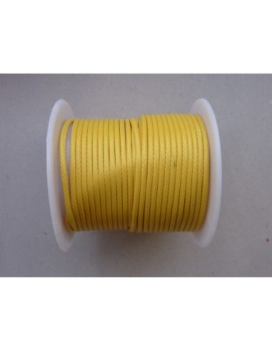 4 m de fil coton ciré 1,5mm jaune poussin