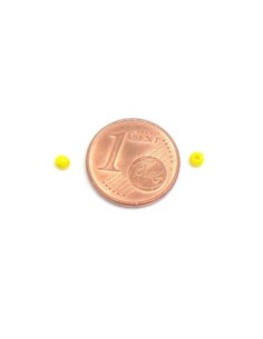 Petite perle de rocaille 2,5mm jaune pour tissage 2