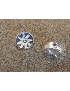 R-Perle disque, pastille, étoile, astérisque gravée,...