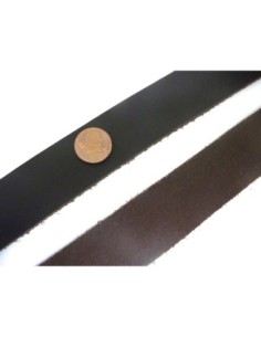lanière cuir largeur 24,5mm de couleur marron foncé 2