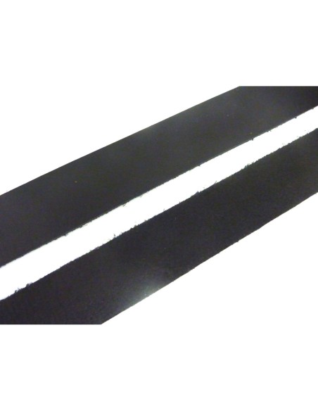 lanière cuir largeur 24,5mm de couleur noir