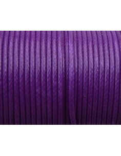 5m Cordon polyester enduit souple 1,5mm imitation cuir de couleur violet 2