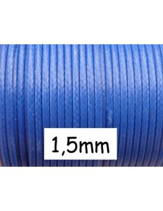 Cordon polyester résistant pour bijoux bleu électrique