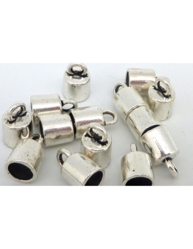 Embout rond pour cordon cuir 6mm