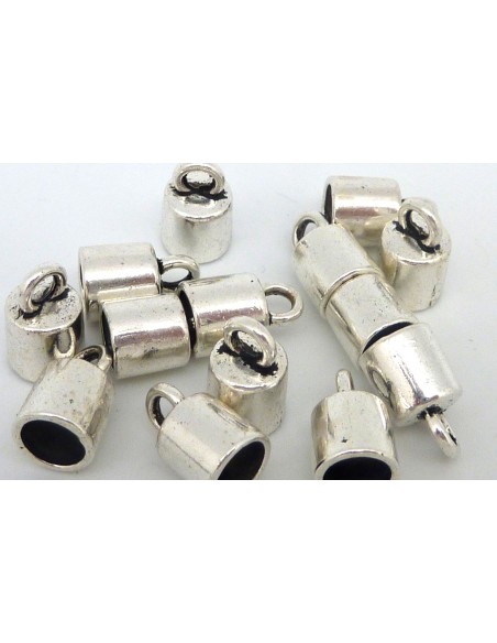 Embout rond pour cordon cuir 6mm