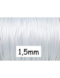 Cordon polyester résistant pour bijoux de couleur blanc