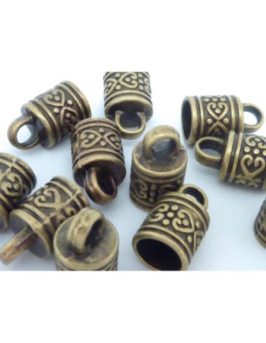 20 Embouts pour cordon de 7,5mm - 8mm en métal...