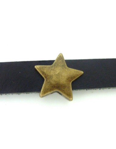 perle étoile métal couleur bronze slide