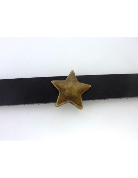 perle étoile métal couleur bronze slide