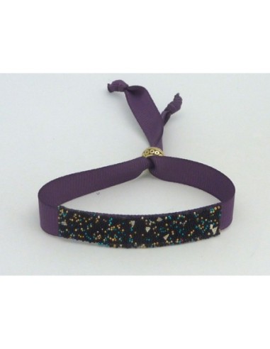 Kit de création Bracelet ruban ajustable violet...