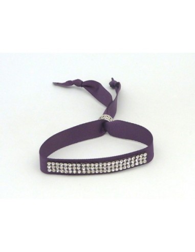 Kit de création Bracelet Strass et ruban violet...