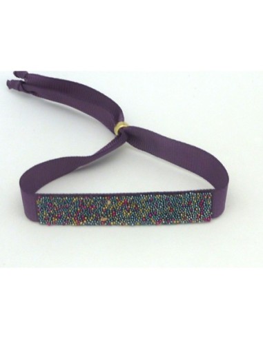 Kit de création Bracelet ruban ajustable violet...