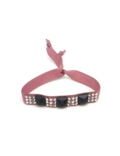 Kit de création Bracelet Strass argent et noir et ruban...