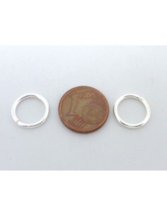 Anneau de jonction en métal argenté brillant blanc 12mm épais 2