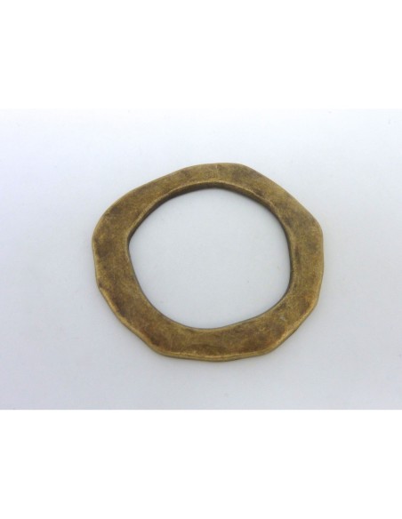 R-Grand Anneau connecteur 53mm en métal de couleur bronze martelé