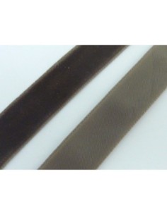 Ruban velours marron bronze en 16mm de large 2