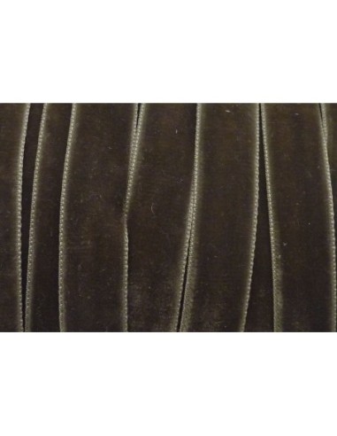 Ruban velours pas cher marron bronze en 16mm de large