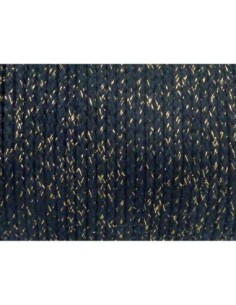 Cordon rond noir et doré 3,5mm 2