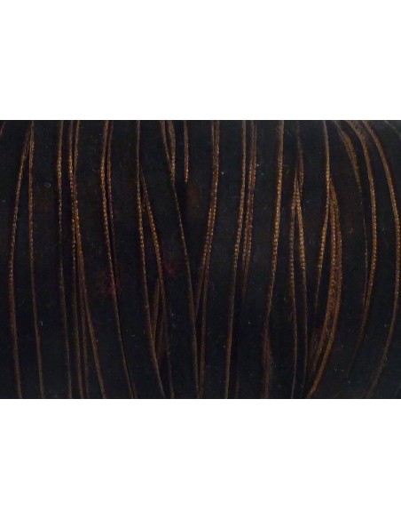 Galon velours marron foncé 6mm
