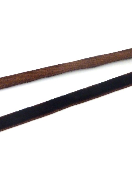 Ruban velours marron foncé 6mm