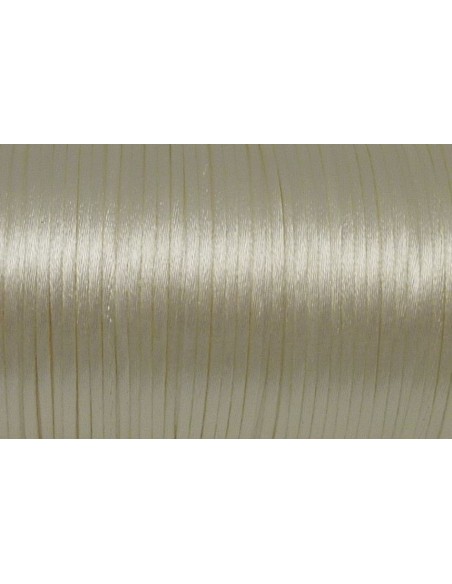 5m de fil Cordon Queue de rat, Ficelle chinoise 2mm crème tirant vers le jaune jaune pâle