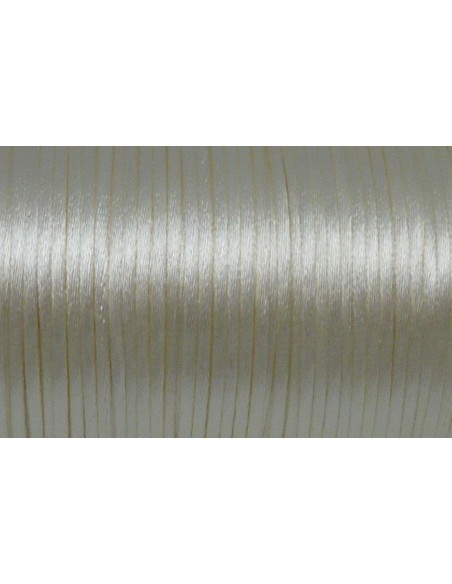 5m de fil Cordon Queue de rat, Ficelle chinoise 2mm crème tirant vers le jaune jaune pâle