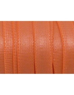Ruban élastique 8mm orange acidulé brillant satiné