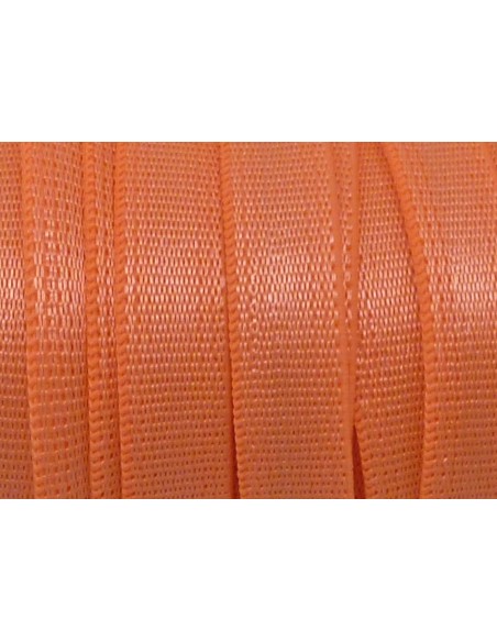Ruban élastique 8mm orange acidulé brillant satiné